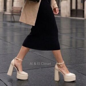 Circus by Sam Edelman Women’s Bailey Platform Heels Vanilla Color 10M Vegan NWB